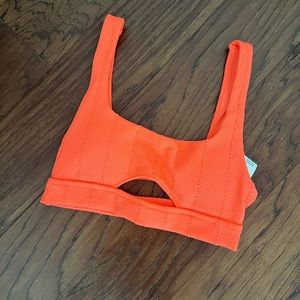 Aerie Crinkle Cut Scoop Bikini Top